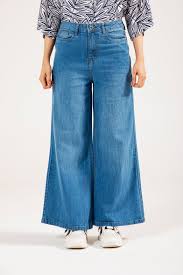 Ladies Loose Fit Denim Sky Jeans Pant