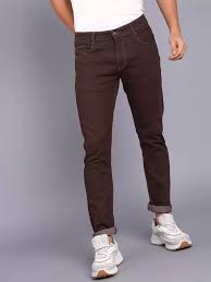 Slim Fit Mens Pant In Stretch Brown