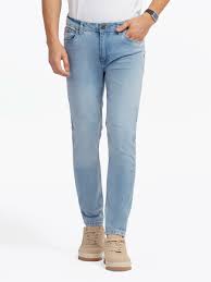 Slim Fit Mens Pant In Stretch Lite Blue